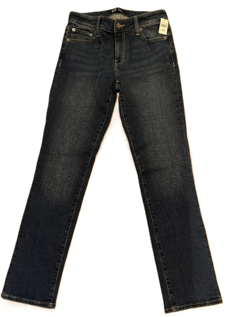 GAP Mid Rise Classic Straight Jeans Denim Dark Nieves Size 2/26R NWT